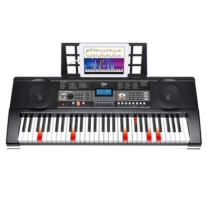 V-Tone VK 500-61L - Keyboard dla dzieci do nauki gry podświetlana klawiatura LED