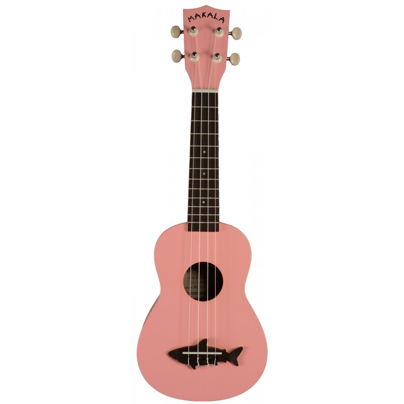 Makala Shark MK-SS-PNK - Pink Soprano Shark Ukulele, with Tote Bag - 1 - Ukulele - Ukulele sopranowe, Menzura: 348mm, Top: agath