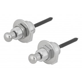 Warwick S-Style Security Lock System Set Chrome - 1 - Pasy, paski - Straplocki do paska gitarowego, 2 sztuki zestaw Schaller Sec