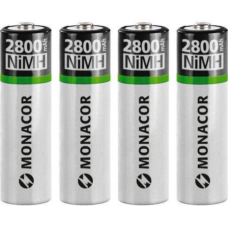 Monacor NIMH-2800/4 Baterie akumulatorowe NiMH, rozmiar AA