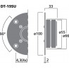Monacor DT-19SU Głośnik kopułkowy wysokotonowy, 50W RMS
