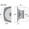 Monacor SPH-135TC Głośnik nisko-średniotonowy, 2 x 30W RMS