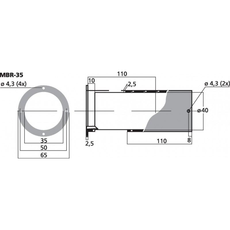 Monacor MBR-35 Tuba bass-reflex