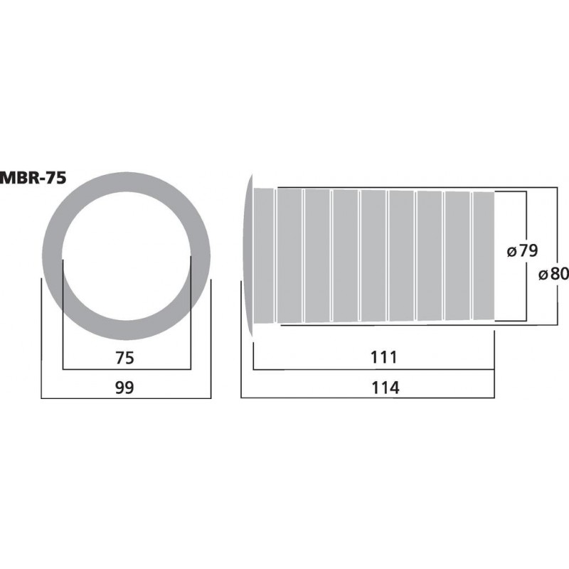 Monacor MBR-75 Tuba bass-reflex Monacor MBR-75 Tuba bass-reflex