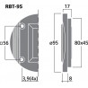 Monacor RBT-95 Wstęgowy głośnik wysokotonowy, 30W RMS Monacor RBT-95 Wstęgowy głośnik wysokotonowy, 30W RMS