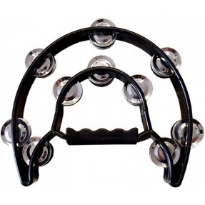 AMBRA TB-01 Czarny Tamburyn 20-par dzwonków - 1 - Tamburyna - Tamburyn 20-par dzwonków AMBRA TB-01 Czarny