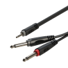 Roxtone SAYC130L2 Kabel audio Jack 3.5 stereo 2xJack 6.3 mono 2m - 1 - Kable Jack - Jack - Kabel audio Jack 3.5 stereo 2xJack 6.