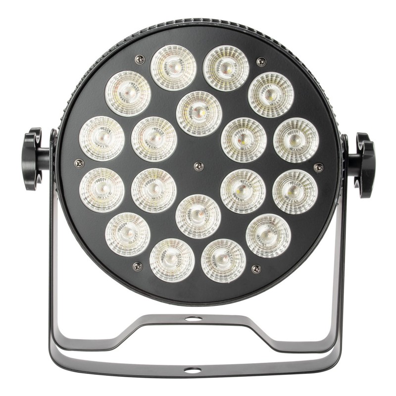 Flash LED PAR 64 18×12 RGBWA+UV FLAT - 1 - Strona główna - Flash LED PAR 64 18×12 RGBWA+UV FLAT