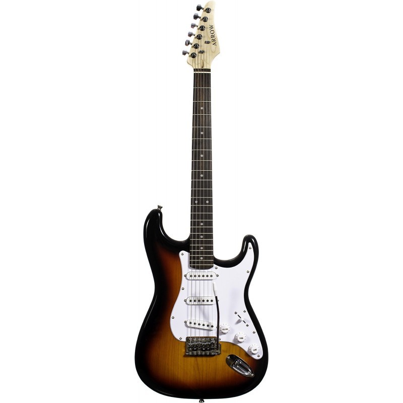 Gitara elektryczna Arrow ST 111 + wzmacniacz 12W + tuner + statyw w zestawie Gitara elektryczna Arrow ST 111 + wzmacniacz 12W + tuner + statyw w zestawie