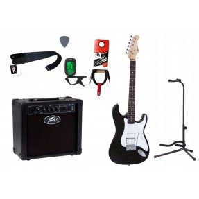 Gitara elektryczna Dimavery ST-312 + wzmacniacz 12W + tuner + statyw w zestawie