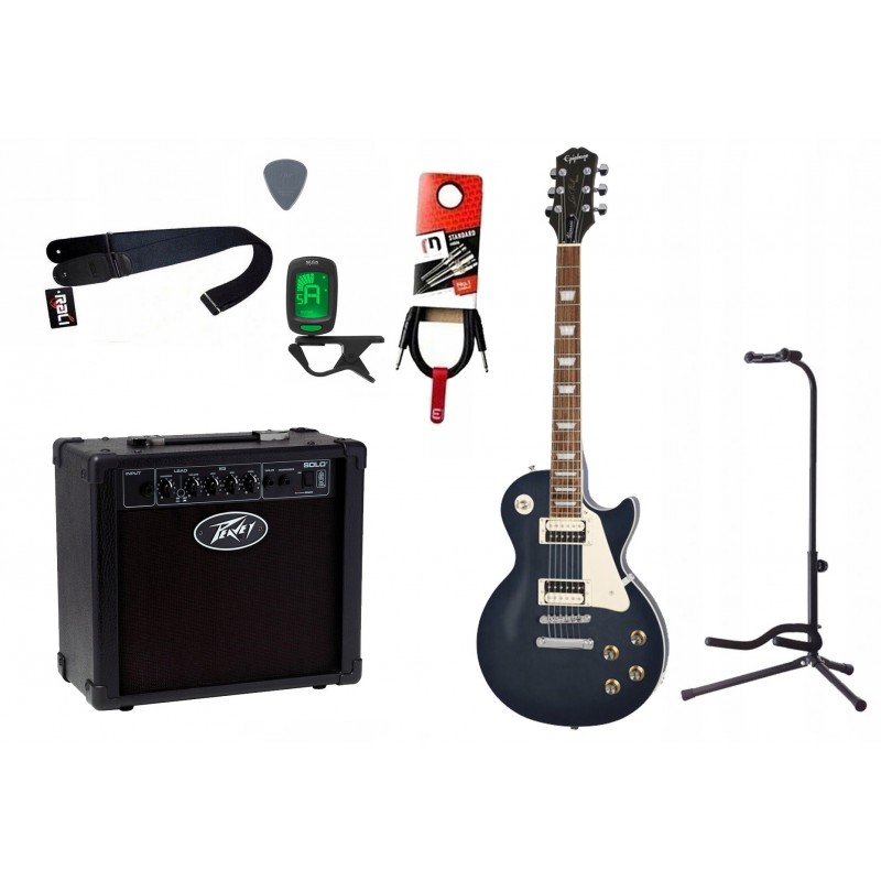 Gitara elektryczna Epiphone Les Paul Classic + wzmacniacz 12W + tuner + statyw w zestawie Gitara elektryczna Epiphone Les Paul Classic + wzmacniacz 12W + tuner + statyw w zestawie
