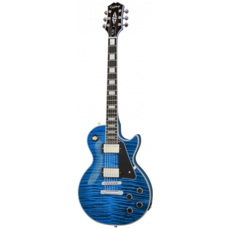 Gitara elektryczna Epiphone Les Paul Custom Figured + wzmacniacz 12W + tuner + statyw w zestawie Gitara elektryczna Epiphone Les Paul Custom Figured + wzmacniacz 12W + tuner + statyw w zestawie