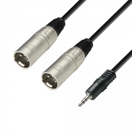 Adam Hall K3YWMM0100 - kabel mJack - 2 x XLR M, 1m