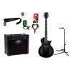 Gitara elektryczna LTD EC-401 BLK + wzmacniacz 12W + tuner + statyw w zestawie