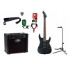 Gitara elektryczna LTD M-200FM STBLK + wzmacniacz 12W + tuner + statyw w zestawie