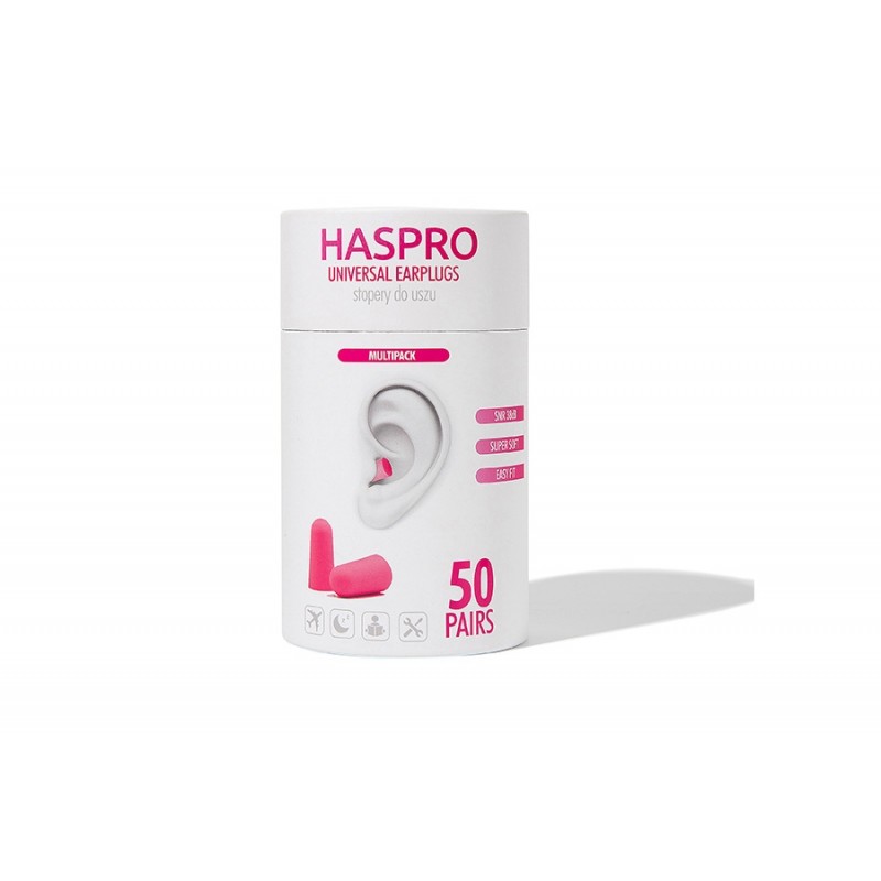 Haspro Tube50 - Stopery do uszu - różowe