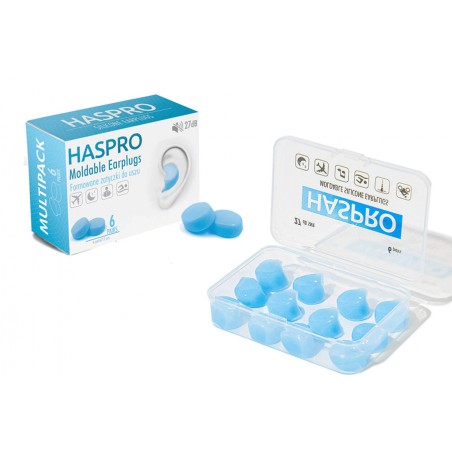 Haspro Mold 6P - Formowane zatyczki do uszu - niebieskie