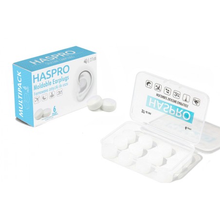 Haspro Mold 6P - Formowane zatyczki do uszu - białe