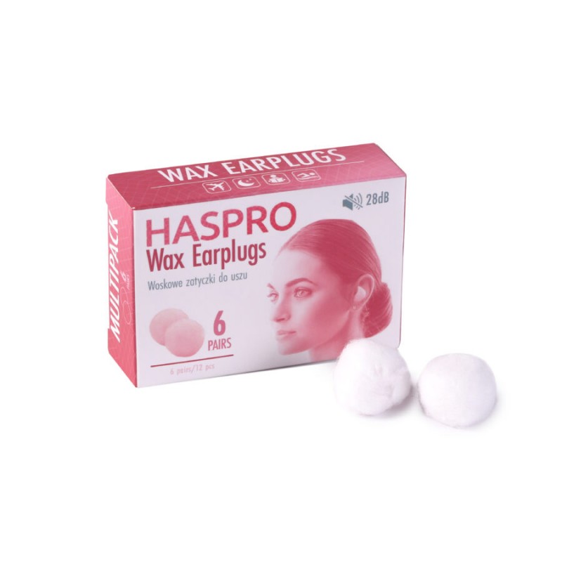 Haspro Wax - Formowane zatyczki do uszu - woskowe