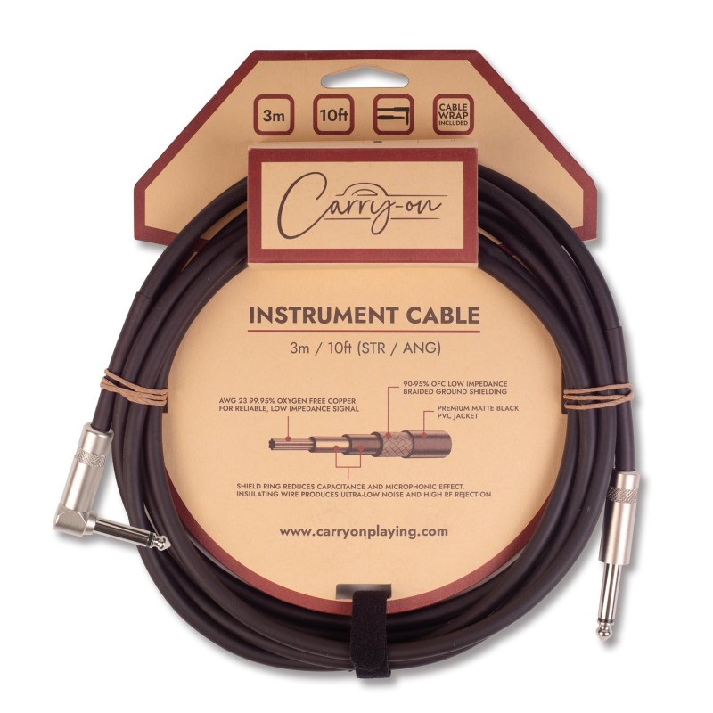 Blackstar Carry-On Instrumental Cable - Kabel instrumentalny 3m, prosty/kątowy Blackstar Carry-On Instrumental Cable - Kabel instrumentalny 3m, prosty/kątowy