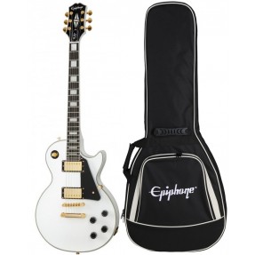 Epiphone Les Paul Custom Alpine White gitara elektryczna + pokrowiec - 1 - Gitary elektryczne - 