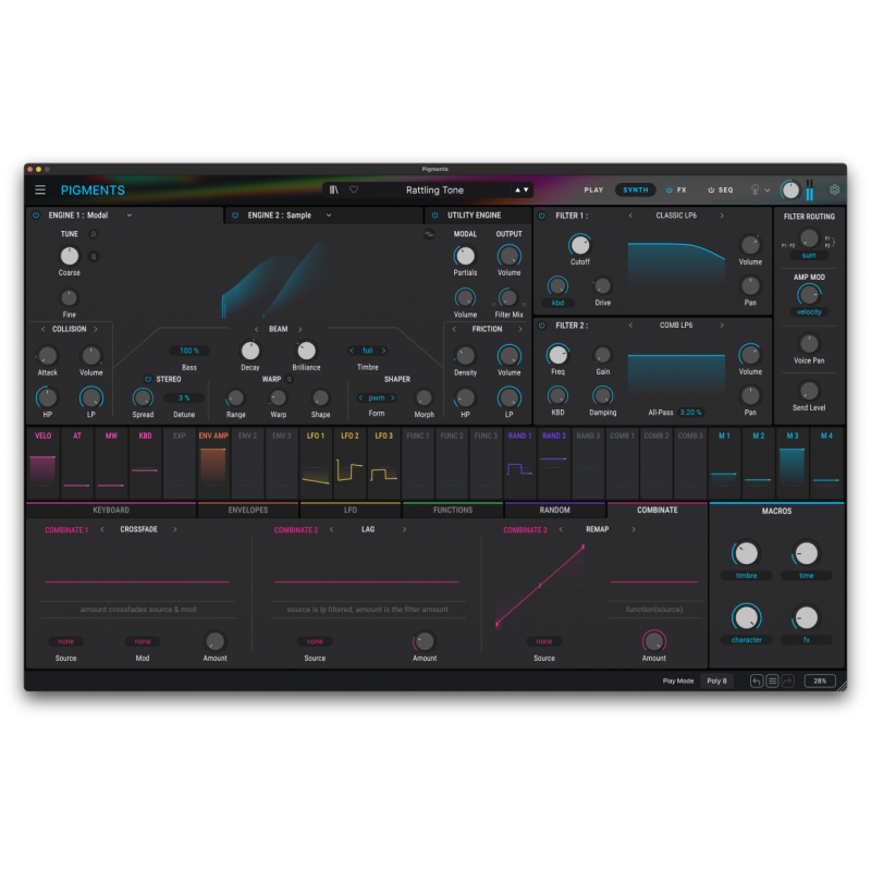 Arturia Pigments 6 - wirtualny syntezator VST - 2 - Instrumenty wirtualne - Pigments to wirtualny syntezator o mocy potrzebnej d