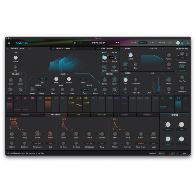 Arturia Pigments 6 - wirtualny syntezator VST - 3 - Instrumenty wirtualne - Pigments to wirtualny syntezator o mocy potrzebnej d