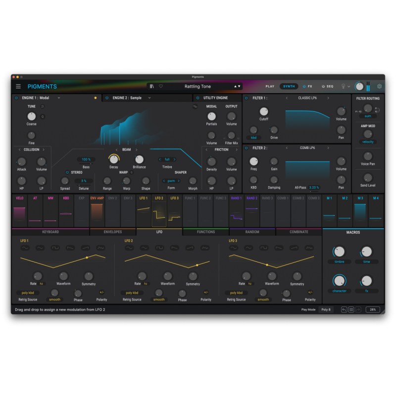 Arturia Pigments 6 - wirtualny syntezator VST - 7 - Instrumenty wirtualne - Pigments to wirtualny syntezator o mocy potrzebnej d