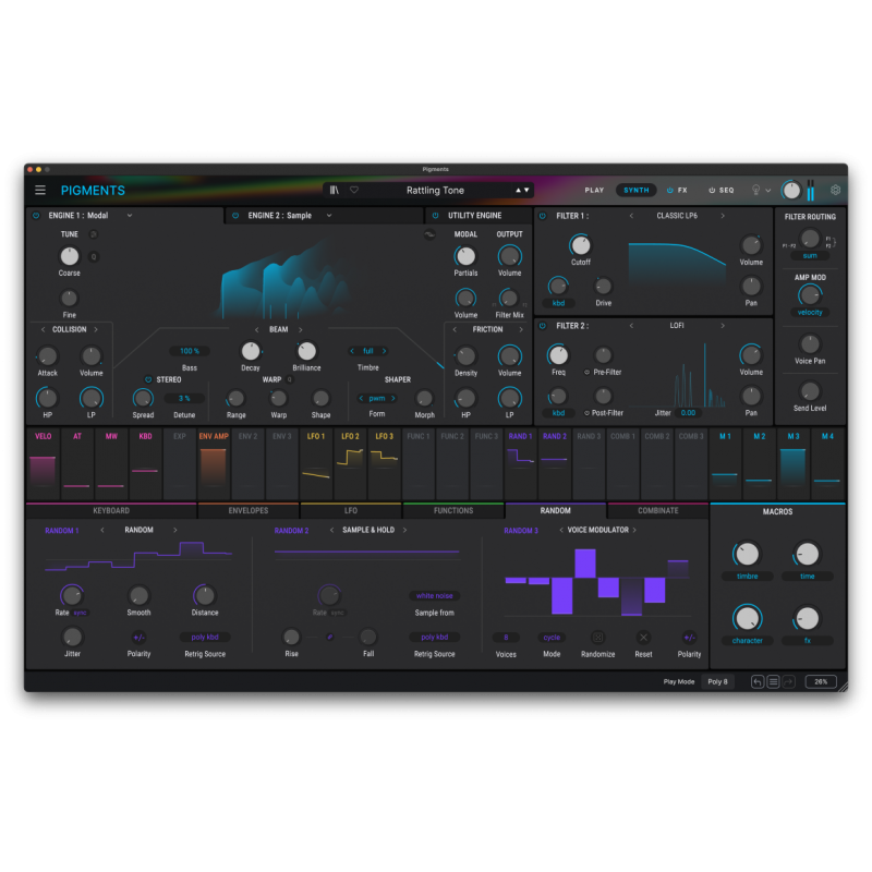 Arturia Pigments 6 - wirtualny syntezator VST - 8 - Instrumenty wirtualne - Pigments to wirtualny syntezator o mocy potrzebnej d