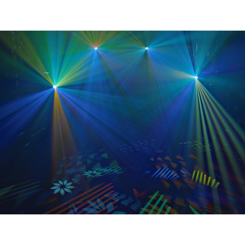 EUROLITE LED GF-100 Gobo Flower Światło efektowe LED - 10 - Efekty disco LED - Światło efektowe LED, jasny flower gobo z obracaj