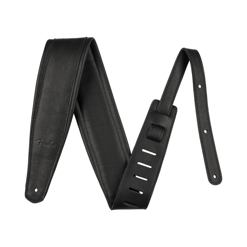 Fender Premium Leather Strap 3.5" BLK - Skórzany pasek gitarowy