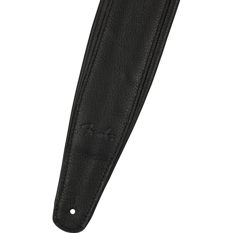 Fender Premium Leather Strap 3.5" BLK - Skórzany pasek gitarowy