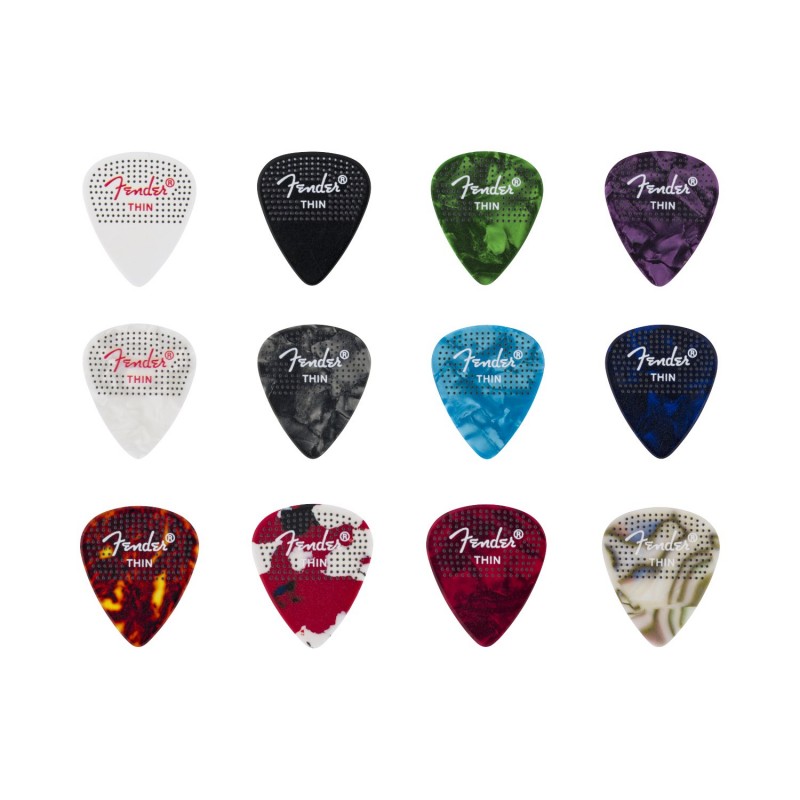 Fender Dotted Celluloid Picks Thin - Kostki do gitary 12 szt. Fender Dotted Celluloid Picks Thin - Kostki do gitary 12 szt.