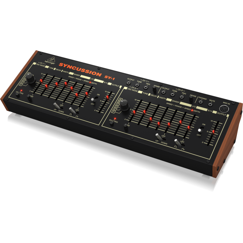 Behringer SYNCUSSION SY-1 - Syntezator analogowy perkusyjny - 4 - Syntezatory - Podwójny analogowy syntezator perkusyjny Classic