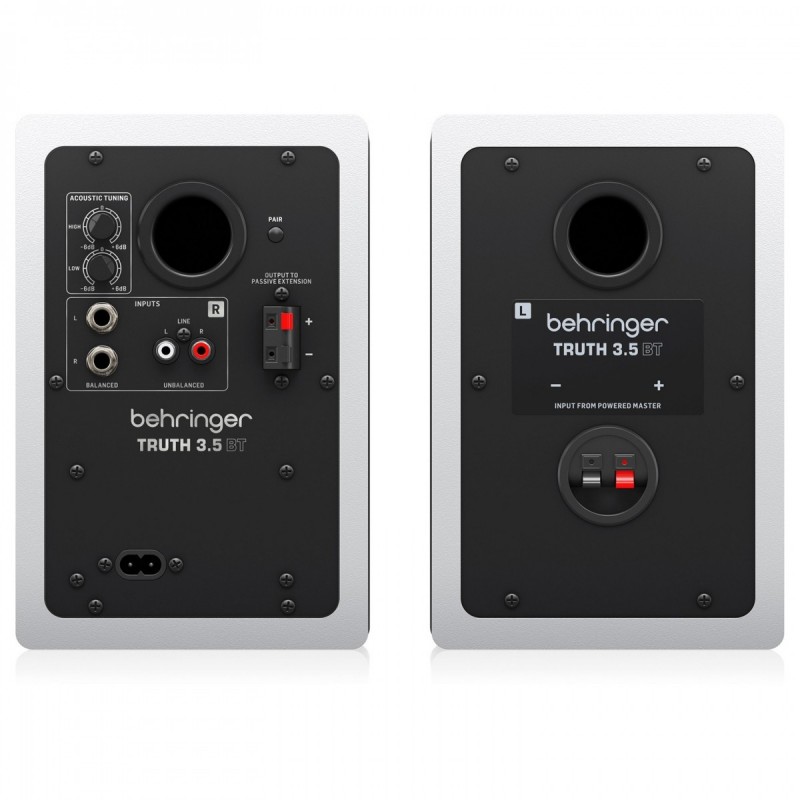 Behringer TRUTH 3.5 BT WH - para monitorów studyjnych Bluetooth białe - 4 - Monitory studyjne - TRUTH 3.5 BT WH - Audiofilskie a Behringer TRUTH 3.5 BT WH - para monitorów studyjnych Bluetooth białe - 4 - Monitory studyjne - TRUTH 3.5 BT WH - Audiofilskie a