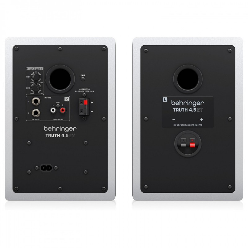 Behringer TRUTH 4.5 BT WH - para monitorów studyjnych Bluetooth białe - 4 - Monitory studyjne - TRUTH 4.5 BT WH - para monitorów Behringer TRUTH 4.5 BT WH - para monitorów studyjnych Bluetooth białe - 4 - Monitory studyjne - TRUTH 4.5 BT WH - para monitorów