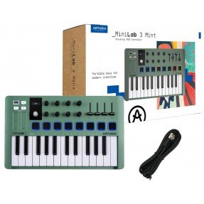 Arturia MiniLab 3 Mint - kontroler MIDI - 1 - Klawiatury, Kontrolery MIDI - Arturia  MiniLab 3 Mint to kompaktowy kontroler MIDI