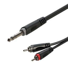 Roxtone SAYC110L3 Kabel audio Jack 6.3mm stereo / 2 x RCA 3m - 1 - Kable Jack - RCA - Profesjonalny, bardzo elastyczny kabel aud
