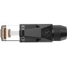 Roxtone RJ45C5E-PH-BK - Wtyk typu RJ45 z osłoną Roxtone RJ45C5E-PH-BK - Wtyk typu RJ45 z osłoną