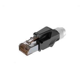 Roxtone RJ45C5E-PH-WT - Wtyk typu RJ45 z osłoną