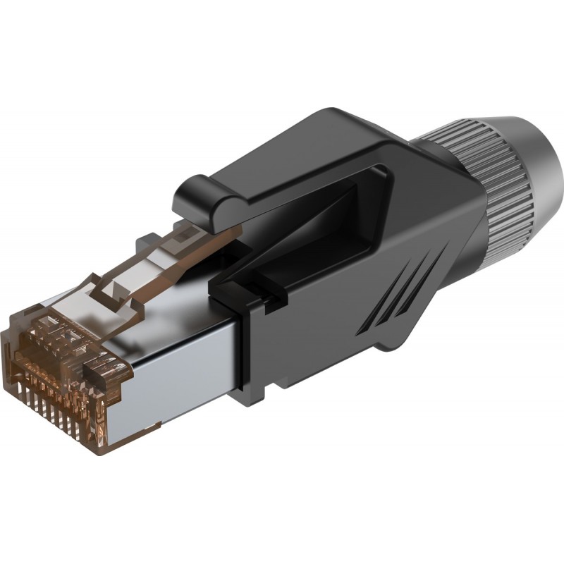 Roxtone RJ45C5E-PH-GY - Wtyk typu RJ45 z osłoną Roxtone RJ45C5E-PH-GY - Wtyk typu RJ45 z osłoną