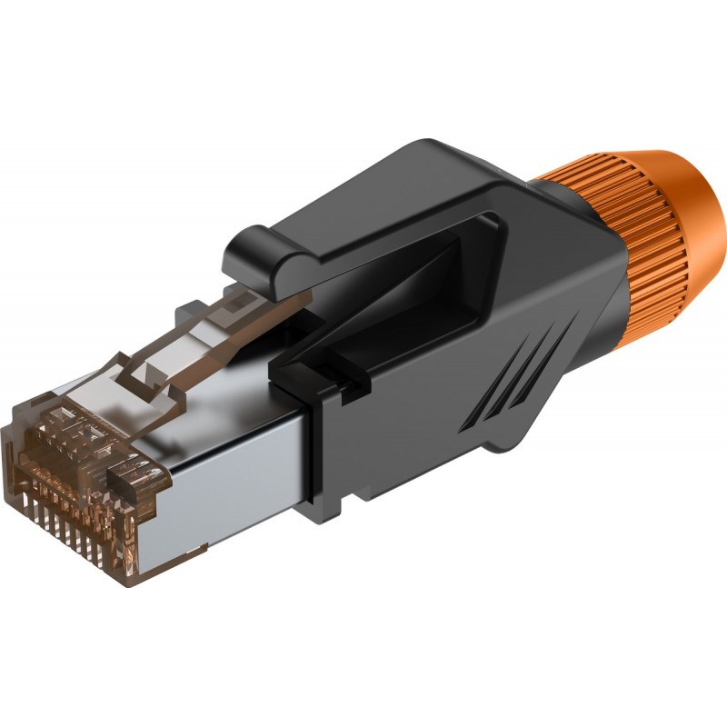 Roxtone RJ45C5E-PH-OG - Wtyk typu RJ45 z osłoną Roxtone RJ45C5E-PH-OG - Wtyk typu RJ45 z osłoną