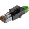 Roxtone RJ45C5E-PH-GN - Wtyk typu RJ45 z osłoną Roxtone RJ45C5E-PH-GN - Wtyk typu RJ45 z osłoną