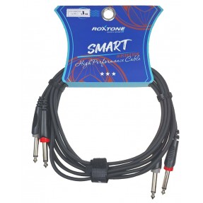 Roxtone SACC100L3 - Kabel audio 2x Jack 6.3mm / 2x Jack 6.3mm 3m