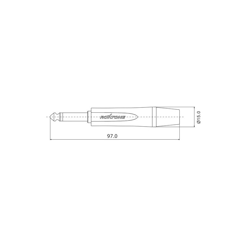 Roxtone PJ2X-BG-PURE - Wtyk typu Jack 6.3 mono z wyłącznikiem Roxtone PJ2X-BG-PURE - Wtyk typu Jack 6.3 mono z wyłącznikiem