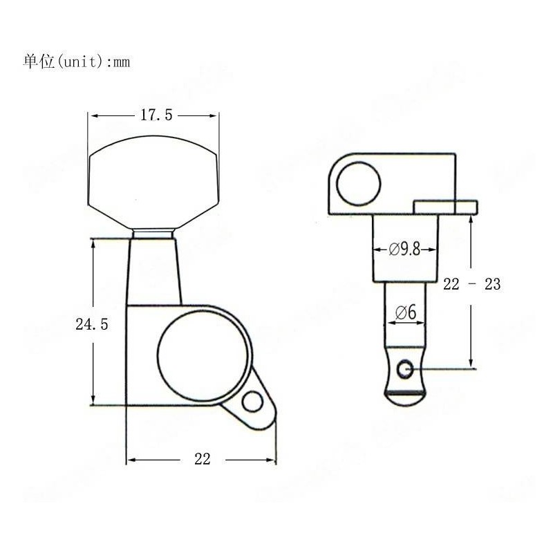 Kera Audio QFB-XFT-CR - Klucze do gitary elektrycznej akustycznej