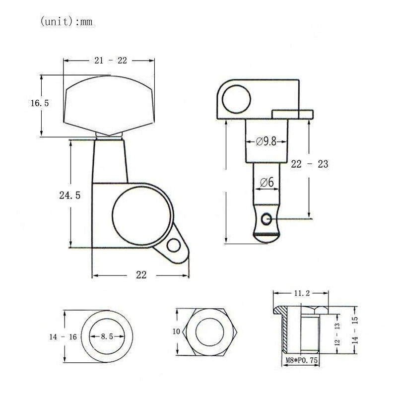 Kera Audio DSF-AE silver (3+3) - Klucze do gitary elektrycznej akustycznej Kera Audio DSF-AE silver (3+3) - Klucze do gitary elektrycznej akustycznej