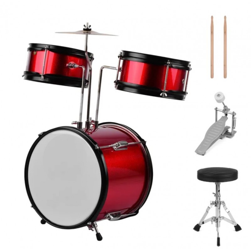 Kera Audio ZPD-3-Red - Zestaw perkusyjny dla dzieci Kera Audio ZPD-3-Red - Zestaw perkusyjny dla dzieci