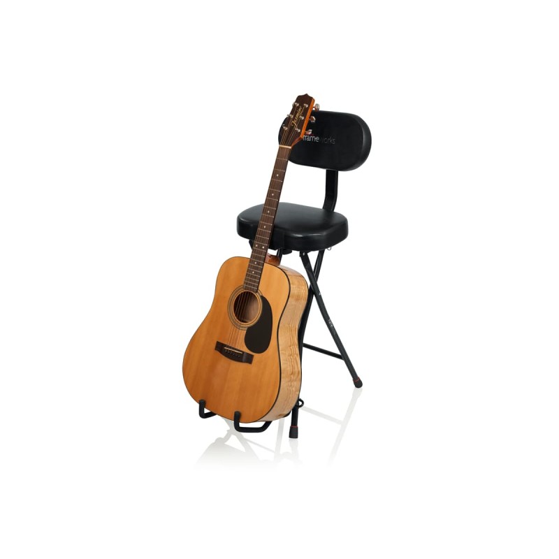 Gator Frameworks GFW-GTR-SEAT - Krzesło na gitarzysty ze statywem Gator Frameworks GFW-GTR-SEAT - Krzesło na gitarzysty ze statywem