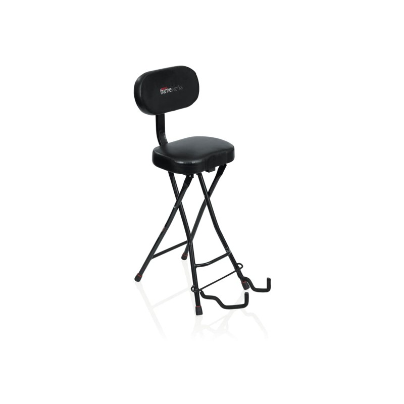 Gator Frameworks GFW-GTR-SEAT - Krzesło na gitarzysty ze statywem Gator Frameworks GFW-GTR-SEAT - Krzesło na gitarzysty ze statywem